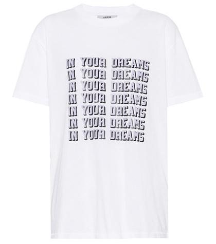 Ganni Harway Printed Cotton T-shirt