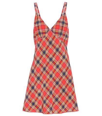 Marc Jacobs Check Silk Mini Dress