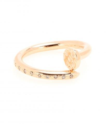 Roberto Marroni 18kt Gold Big Nail Ring With Diamonds