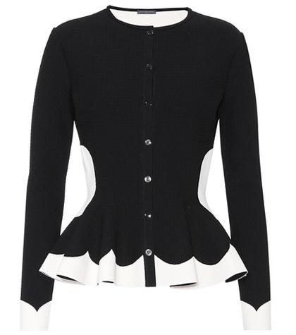 Alexander Mcqueen Knitted Peplum Cardigan