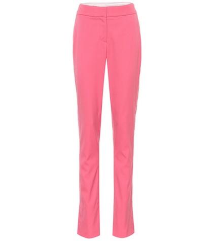 Oscar De La Renta Stretch-wool Straight-leg Pants