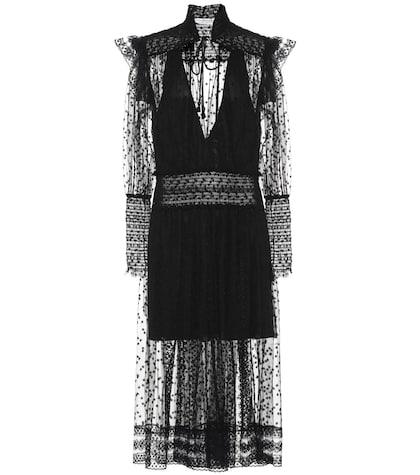 Balenciaga Embroidered Chiffon Dress