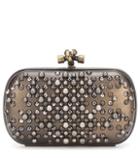 Jimmy Choo Embellished Knot Leather Clutch