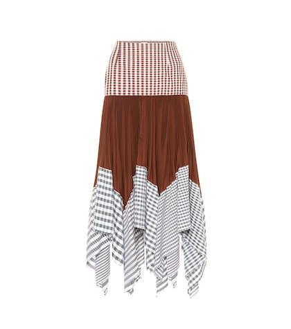Loewe Patchwork Cotton-blend Midi Skirt