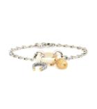 Bottega Veneta Silver And Cubic Zirconia Bracelet