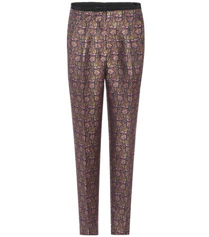 Saint Laurent Jacquard Cropped Trousers