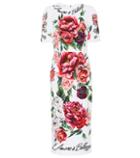 Dolce & Gabbana Printed Stretch-cady Midi Dress