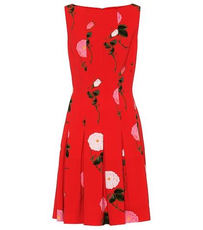 Oscar De La Renta Printed Crêpe Minidress
