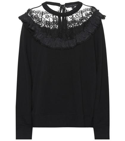 Alexander Mcqueen Lace-trimmed Sweater