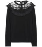 Alexander Mcqueen Lace-trimmed Sweater