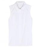 Victoria Beckham Denim Sleeveless Cotton Shirt