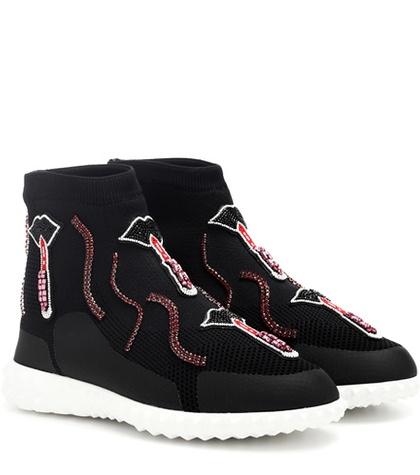 Nicholas Kirkwood Valentino Garavani Embellished Suede Sneakers