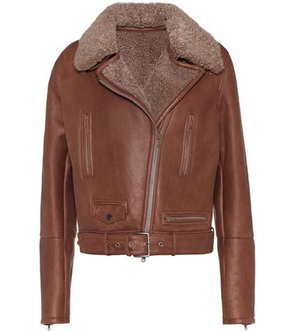 Jimmy Choo Fur-trimmed Leather Jacket