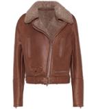 Jimmy Choo Fur-trimmed Leather Jacket
