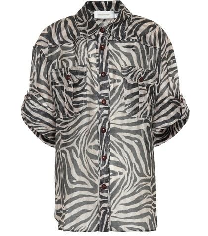 Zimmermann Corsage Linen And Silk Shirt