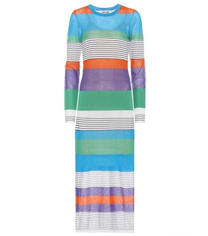 Alexandre Birman Striped Cotton-blend Dress