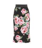 Dolce & Gabbana Floral-printed Silk Skirt