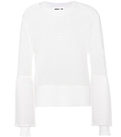 Mcq Alexander Mcqueen Knitted Wool Mesh Sweater