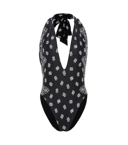 Saint Laurent Bandana Halter Swimsuit