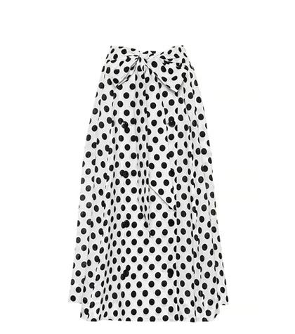 Lisa Marie Fernandez Diana Polka-dot Linen Skirt
