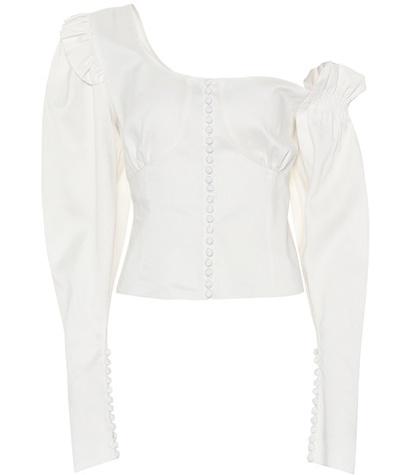 Magda Butrym Vannes Linen And Silk Top
