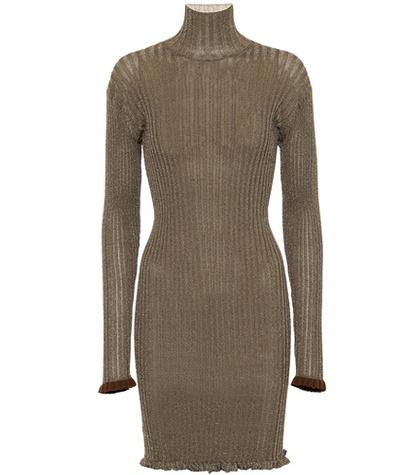 Chlo Ruffled Turtleneck Dress