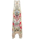 Kenzo Embellished Printed Silk Maxi Dress