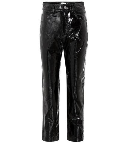 Lpa Cropped Patent Leather Trousers