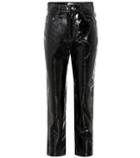 Lpa Cropped Patent Leather Trousers