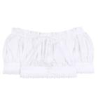 Francesco Russo Off-the-shoulder Cotton Cropped Top