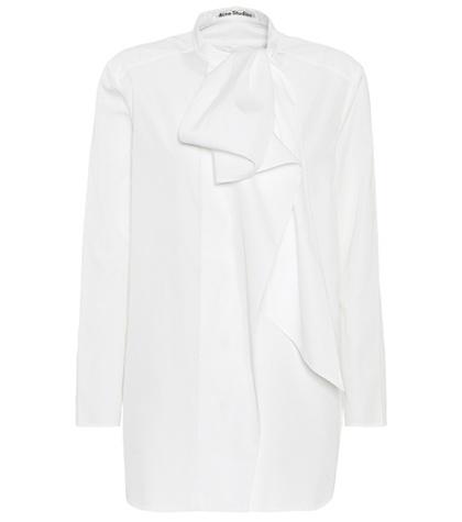 Maison Margiela Bianca Cotton Poplin Top