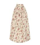Miu Miu Printed Silk-moiré Skirt