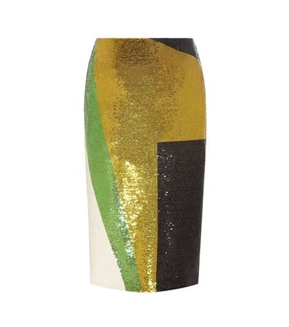 Self-portrait Sequin-embellished Skirt