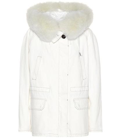 J Brand Fur-trimmed Denim Jacket
