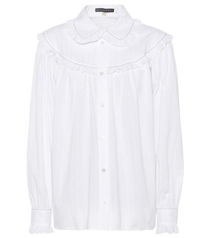 Alexachung Ruffle-trimmed Cotton Shirt