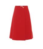 Valentino Virgin Wool Crêpe Midi Skirt