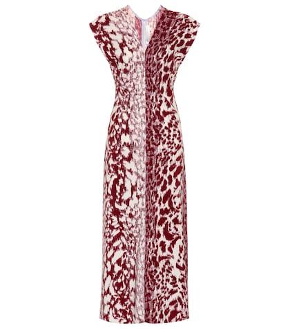 Victoria Beckham Printed Cady Midi Dress