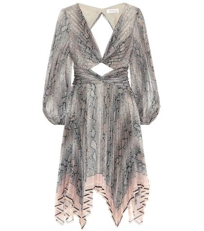 Zimmermann Corsage Snake-printed Dress