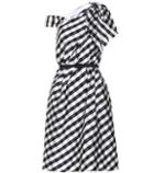 Nike Gingham Taffeta Draped Midi Dress