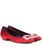 Valentino Garavani Vertigo Satin Ballet Flats