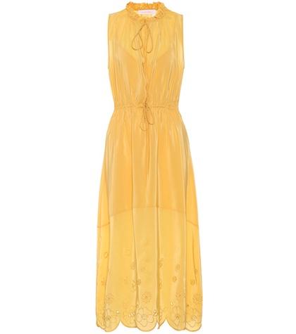 Burberry Sleeveless Silk-blend Dress