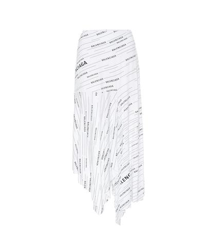Balenciaga Printed Jersey Midi Skirt
