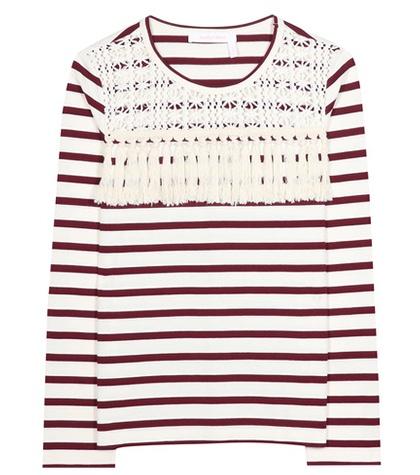 See By Chlo Striped Cotton Top