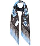 Stuart Weitzman Flora Classic Silk Scarf