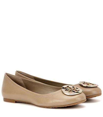 Tory Burch Reva Leather Ballerinas