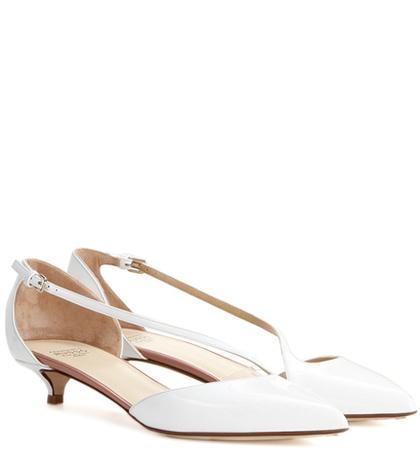 Francesco Russo Patent Leather Kitten-heel Pumps