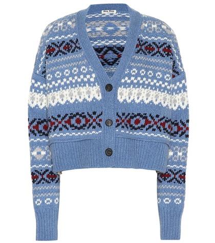 Miu Miu Fair Isle Wool Cardigan