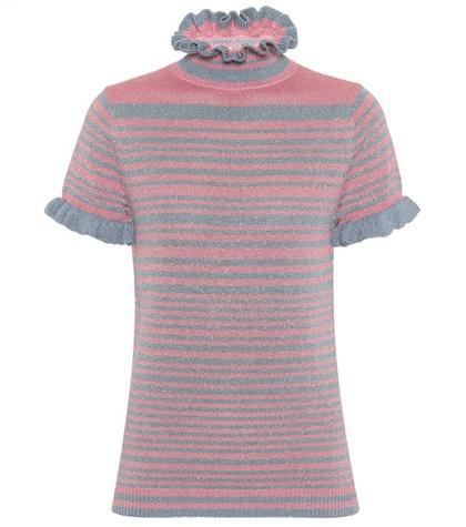Valentino Joan Metallic Wool-blend Sweater