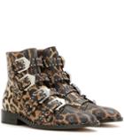 Givenchy Elegant Printed Leather Ankle Boots