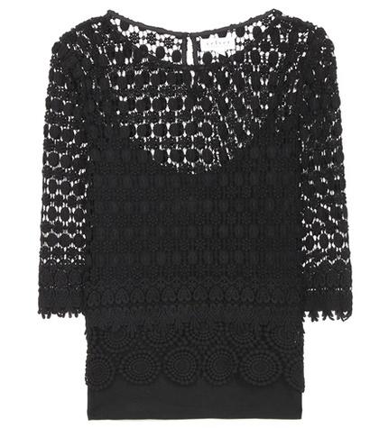 Helmut Lang Ailley Macramé Lace Blouse